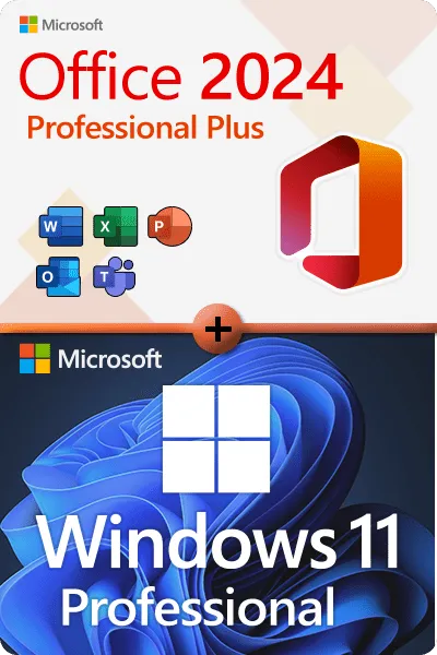 Microsoft Office 2024 Professional Plus + Microsoft Windows 11 Professional license